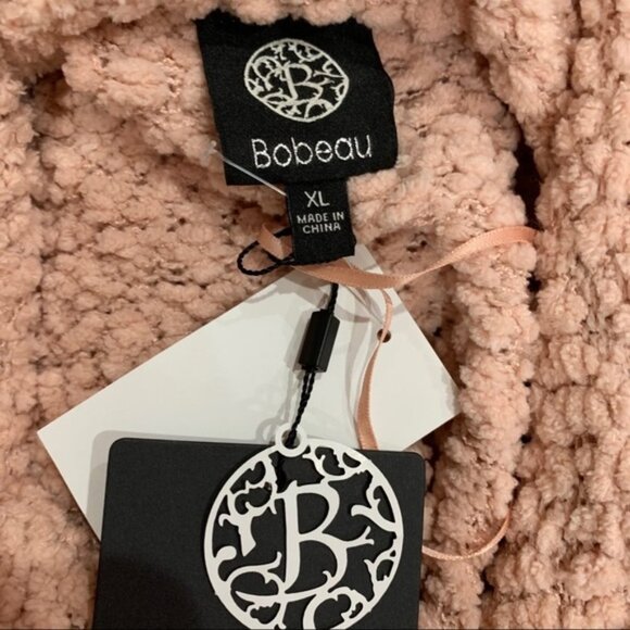 Bobeau Boucle Popcorn Draped Button Cardigan - Picture 6 of 6